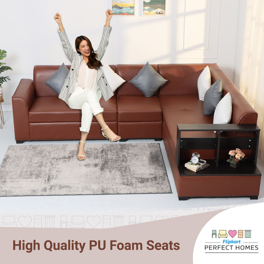 Flipkart Perfect Homes Conwy Leatherette 6 Seater Sofa