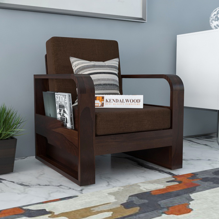 Kendalwood Furniture Solid Wood 1 Seater Wooden Sofa set for