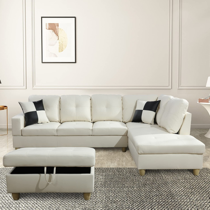 Softline O Neal Leather Sectional Sofa Baci Living Room