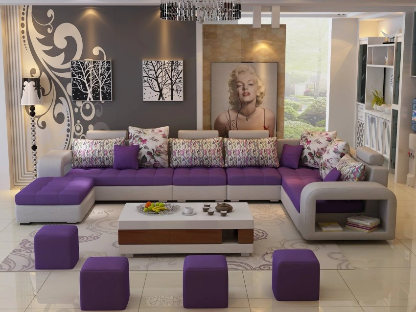 Purple sofa outlet set