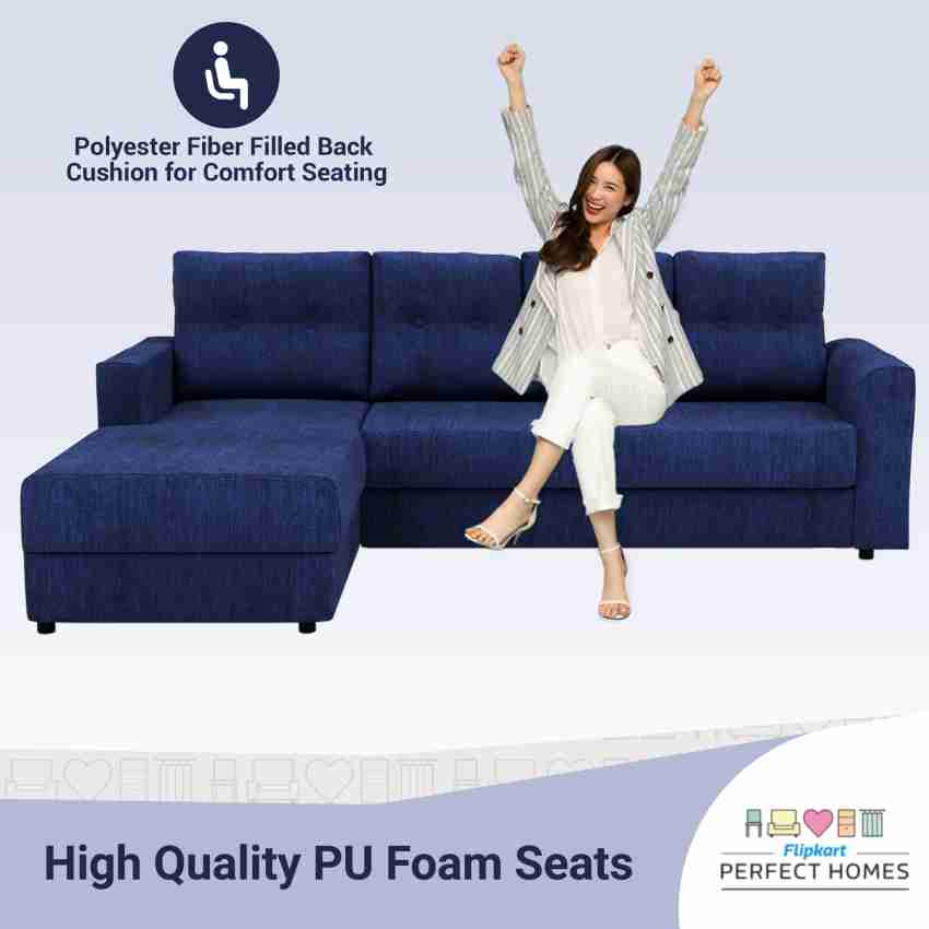 Flipkart Perfect Homes Miranda L Shape RHS Leatherette 6 Seater Sofa -  Price History