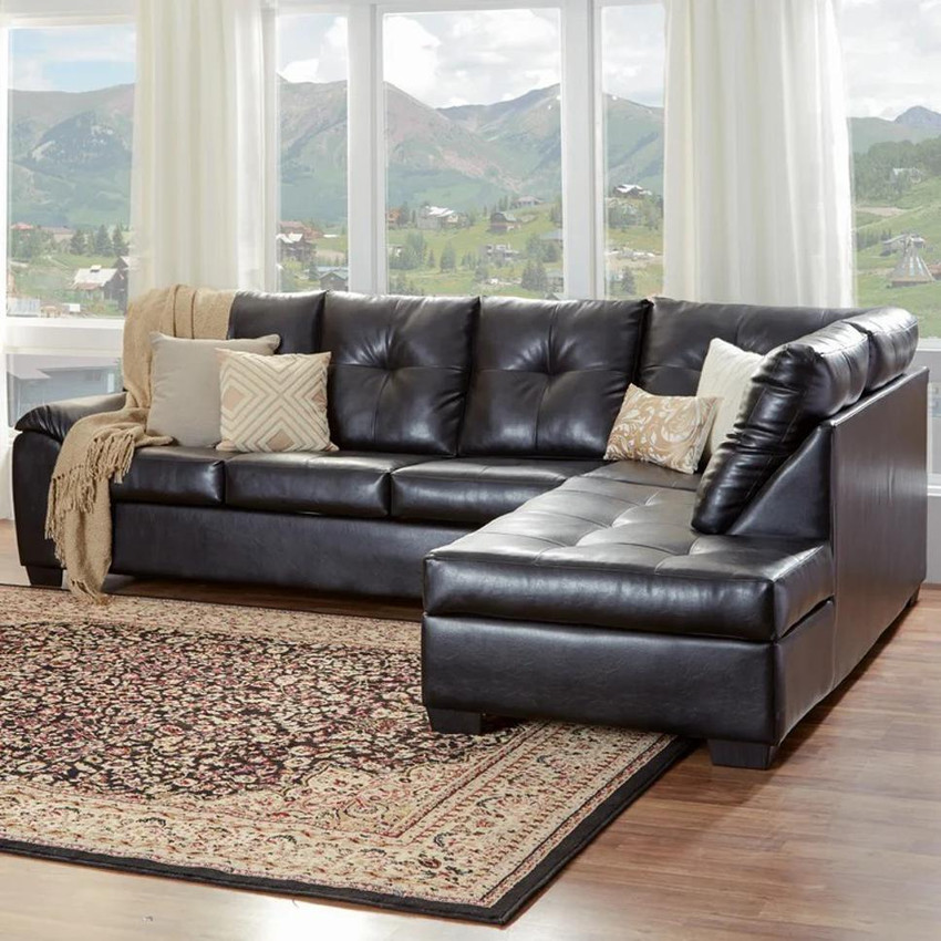 Leather Sectional Sofa Sleeper Baci Living Room