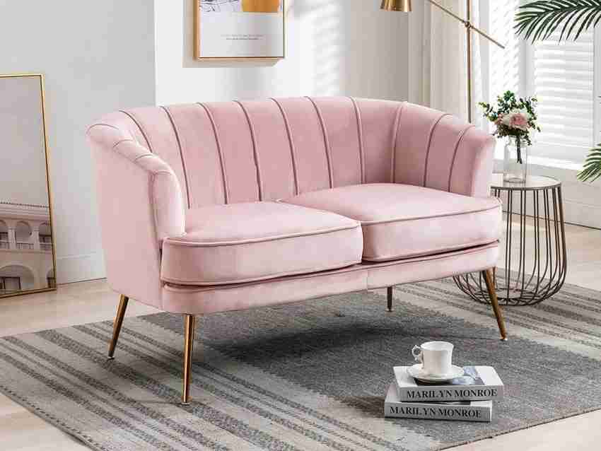 Two seater on sale sofa pink