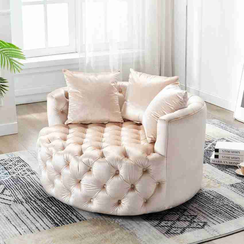 Round Sofa Chair Fabric 1 Seater