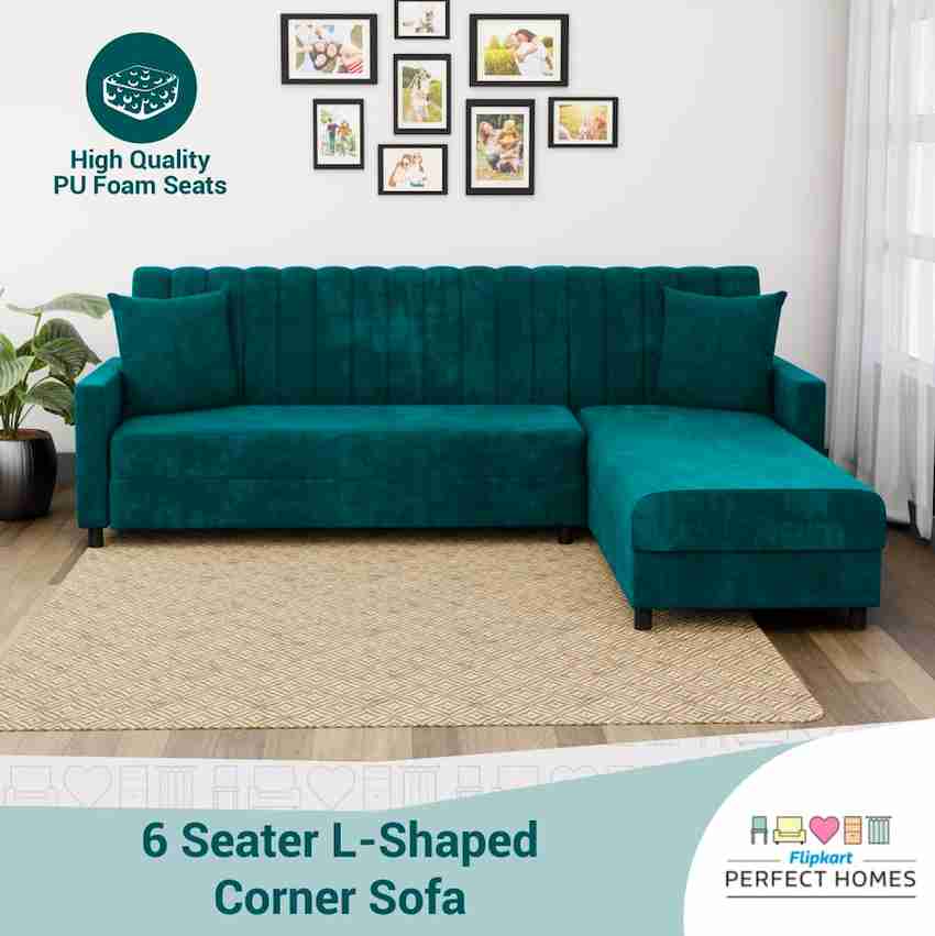 Flipkart Perfect Homes Freya RHS Fabric 6 Seater Sofa Price in India Buy Flipkart Perfect Homes Freya RHS Fabric 6 Seater Sofa online at Flipkart