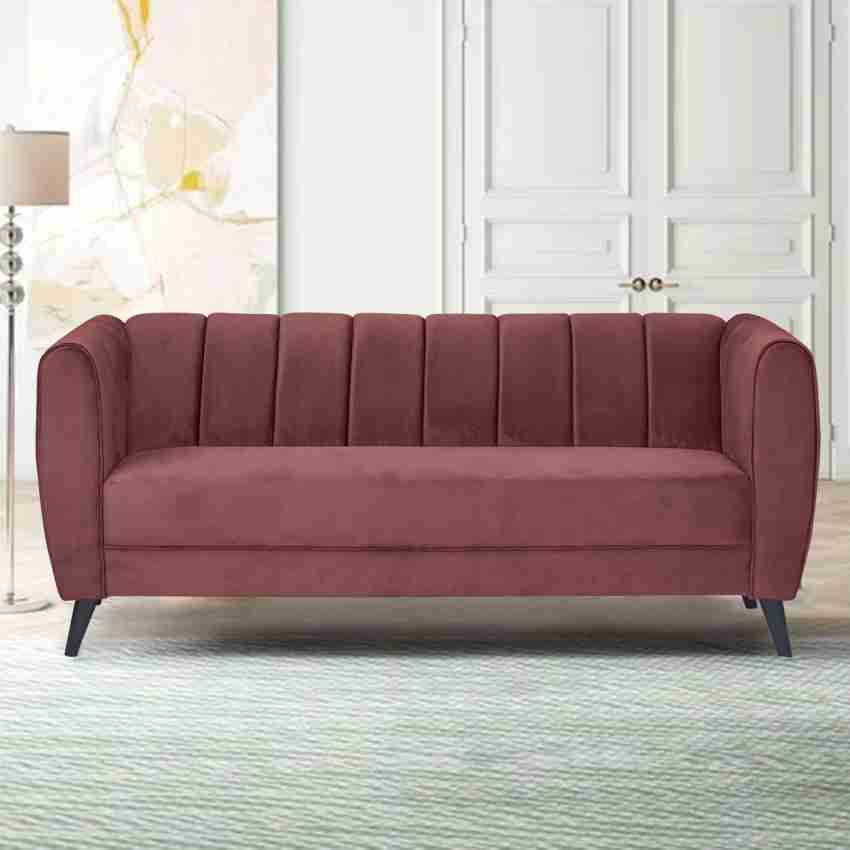 Dark pink deals sofa