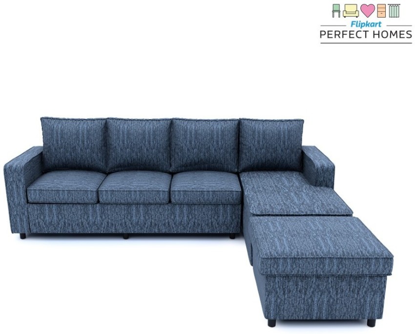 Flipkart Perfect Homes Canterbury RHS L Shape Fabric 7 Seater Sofa (Finish  Color - Blue And Grey, DIY(Do-It-Yourself)) - Price History