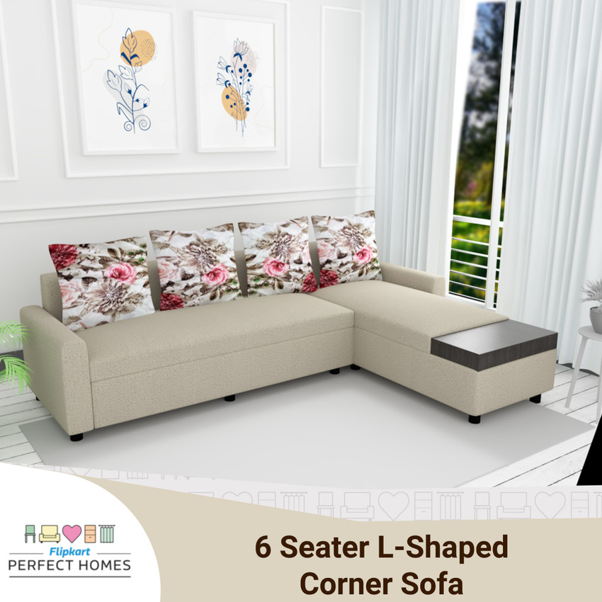 L shape hot sale sofa set flipkart