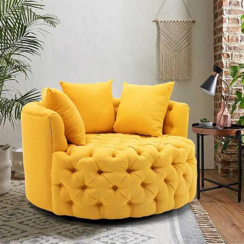 Round Sofa Chair Fabric 1 Seater