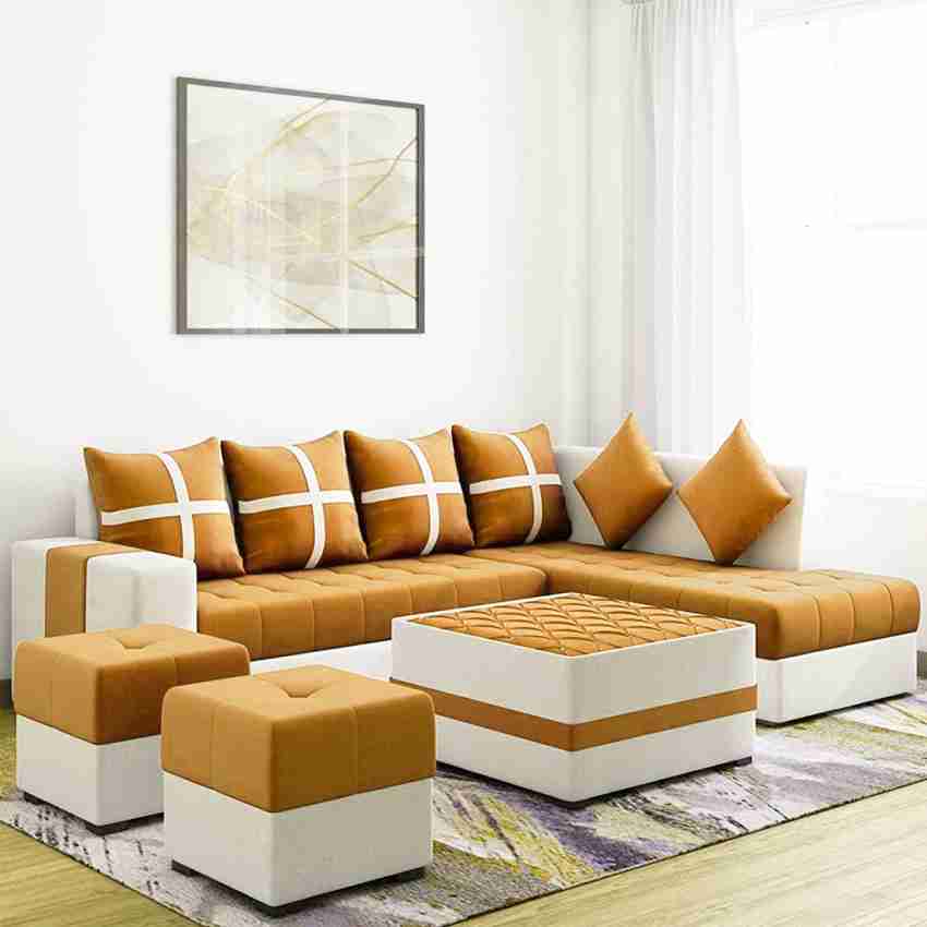 Flipkart Perfect Homes Jupiter L Shape LHS Fabric 8 Seater Sofa