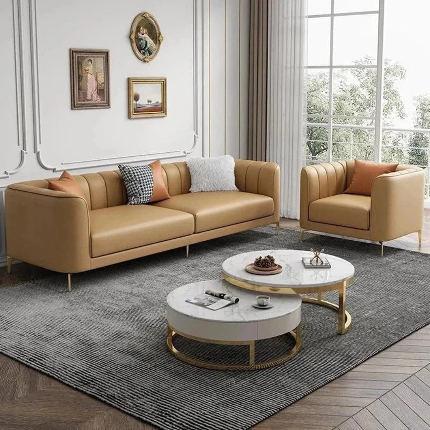 NICE MAPLE Leatherette 3 1 Sofa Set Price in India Buy NICE