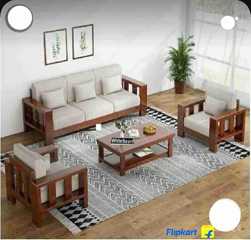 Flipkart wooden on sale sofa set