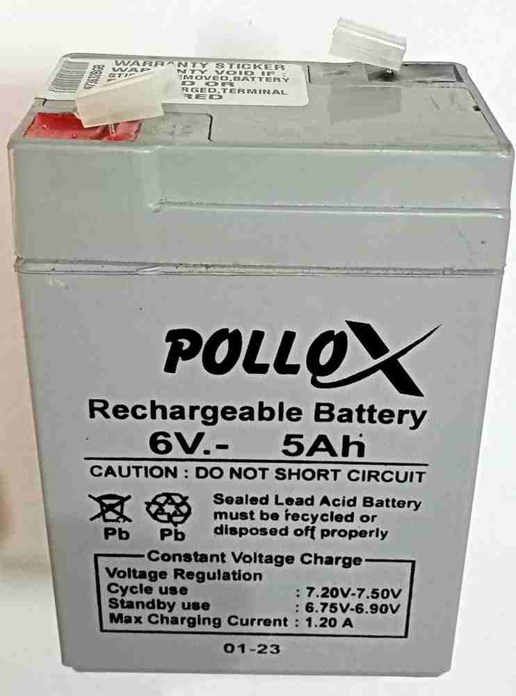 Singh Packagings 6V 5AH Rechargeable Sealed Lead Acid Battery for
