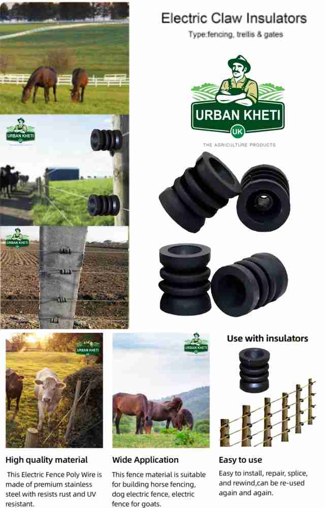 UrbanKheti Reel Insulator For Zatka Electric Fencing (Pack-100