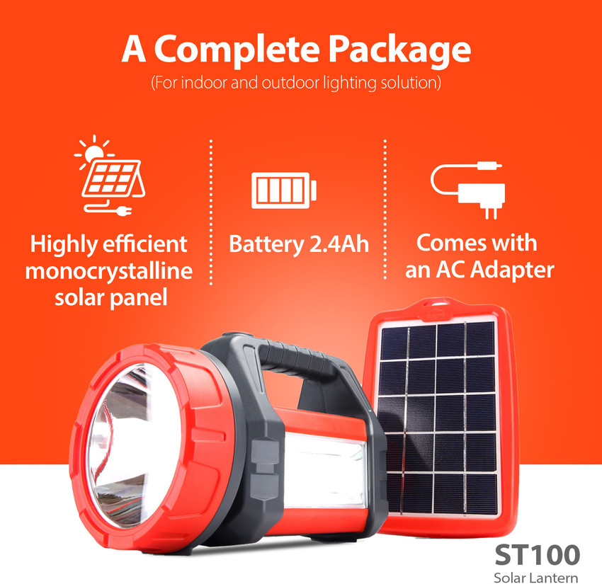 d.light ST100 Solar Kisan Torch Long range handheld powerful