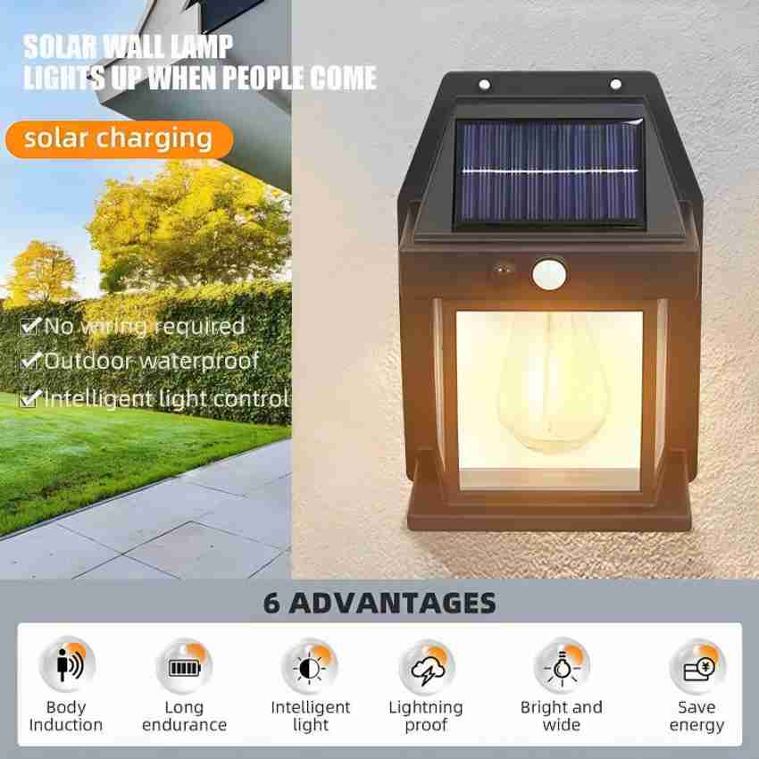 B and q shop solar wall lights