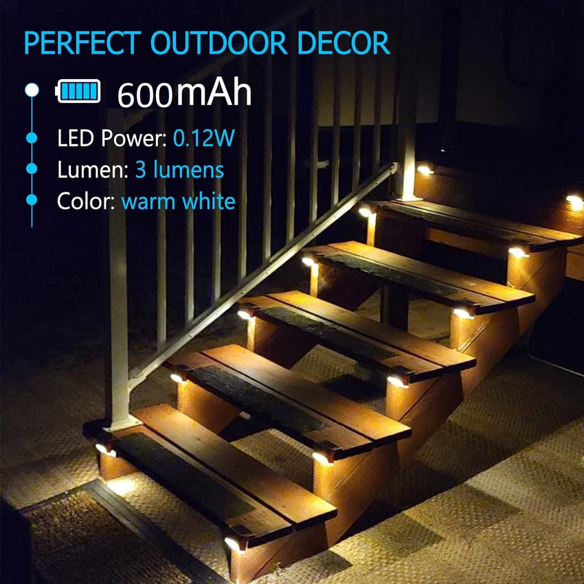 Solar deck stair lights on sale
