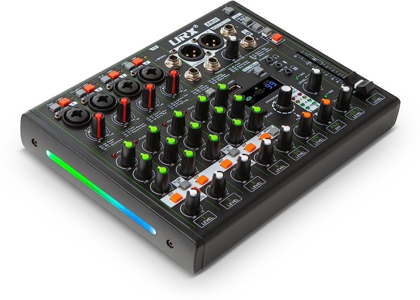 Professional Eight-Channel Audio Mixer with USB Interface, Bluetooth, and  DSP Sound Effects