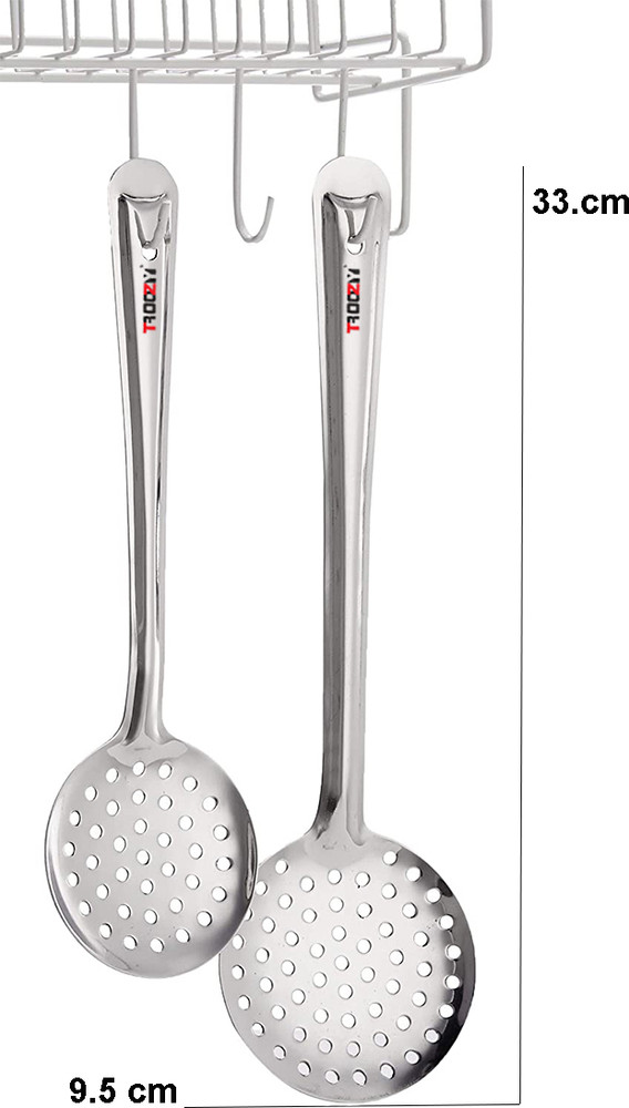 Troozy Heavy Steel Poni Deep Fry Jhara For Frying Basting Serving