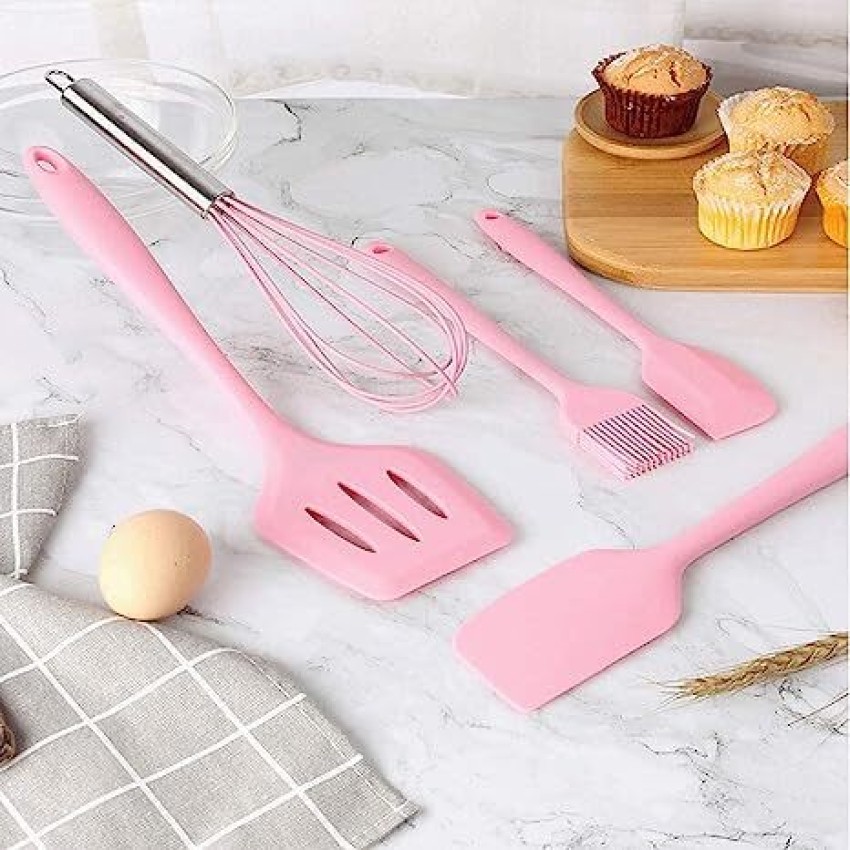 Pink spatulas deals cooking utensils