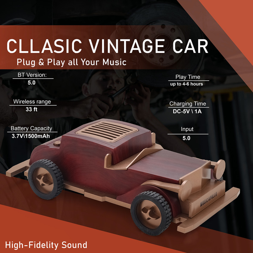 Classic car shop bluetooth speaker