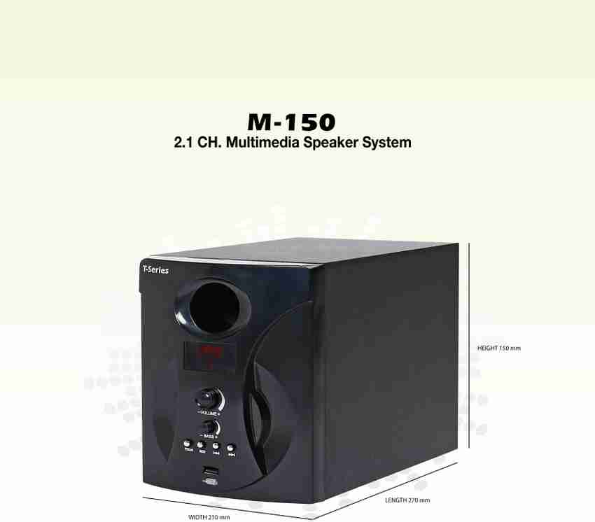 Buy T Series M150BT 2.1 Bluetooth Multimedia Speaker System Black