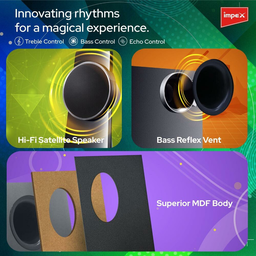 Buy IMPEX 2.1 SPINTO 40 W Portable Bluetooth Home Theatre Online