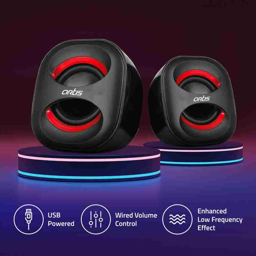 Buy artis Mini 2.0 USB Multimedia Speakers Portable Laptop/Desktop Speaker  Online from