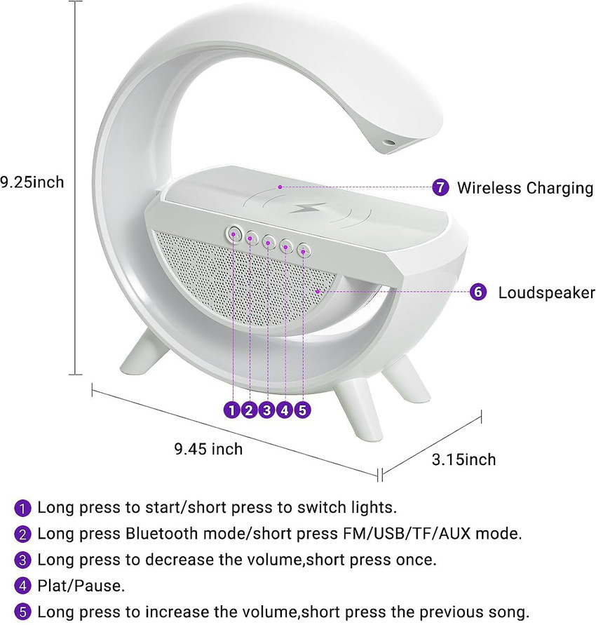 Wireless bluetooth speaker with led lights deals