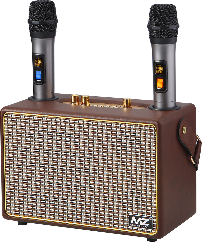 MZ M435SP PORTABLE BLUETOOTH SPEAKER Dynamic Thunder Sound with 2 wireless mics 40 W Bluetooth Party Speaker