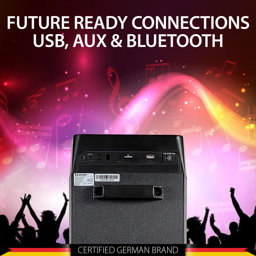 Blaupunkt tower bluetooth aux mic pa speaker hotsell