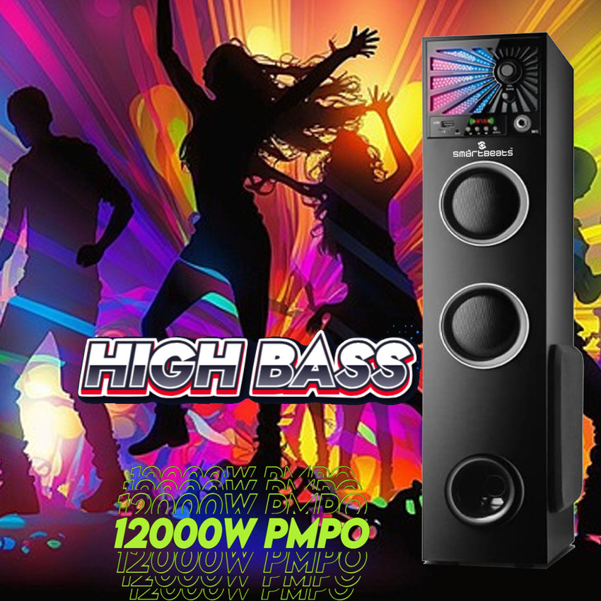 Buy Smartbeats 12000W PMPO S90 DISCO Multimedia FM USB SD Card 70