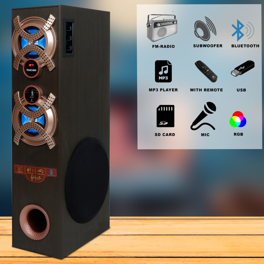 Bluetooth tower speaker with 2025 fm radio