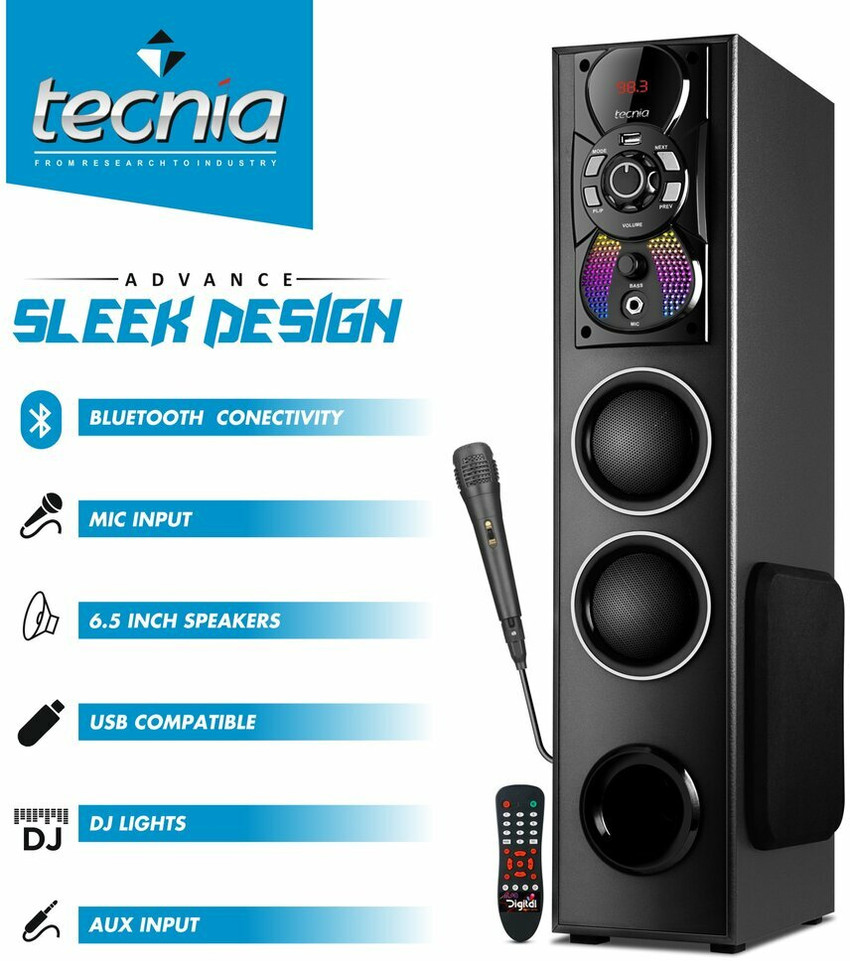 Tecnia tower shop speaker price