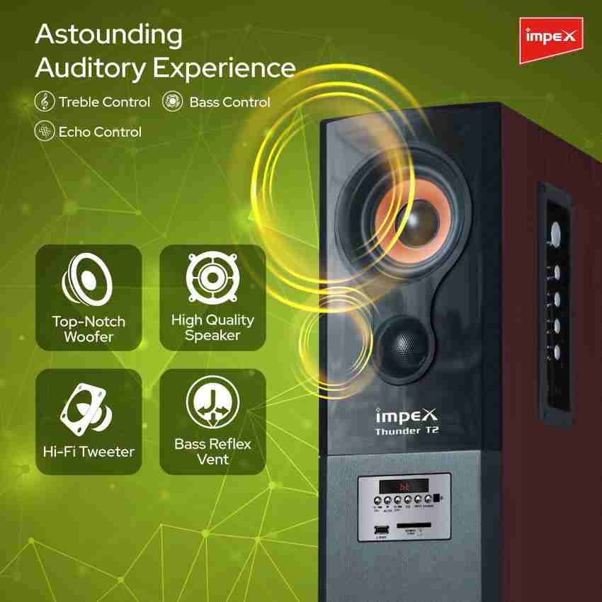 Buy IMPEX THUNDER T2 80 W Bluetooth Tower Speaker Online from