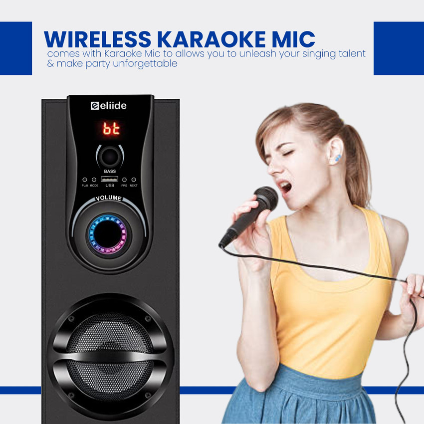 Buy ELIIDE 80W Street Dancer Tower Speaker Wireless Karaoke Mic