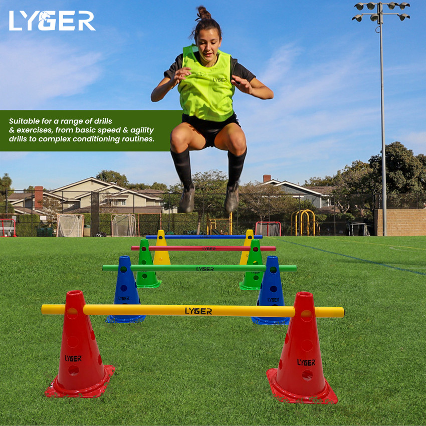 LYGER 12 Cone hurdle set 20 cone 10 poles Plastic Speed Hurdles Price in India Buy LYGER 12 Cone hurdle set 20 cone 10 poles Plastic Speed Hurdles online at Flipkart
