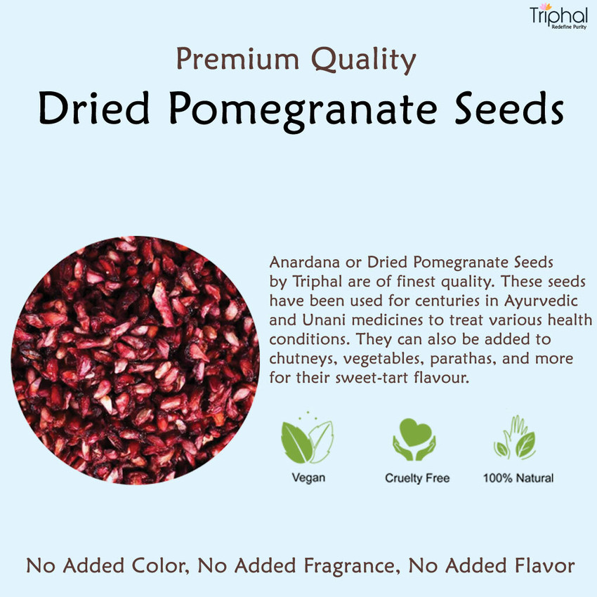 Triphal Sun Dried Pomegranate Seeds or Anardana 100 Natural For Cooking Wellness Pomegranate Seeds Price in India Buy Triphal Sun Dried Pomegranate Seeds or Anardana 100 Natural