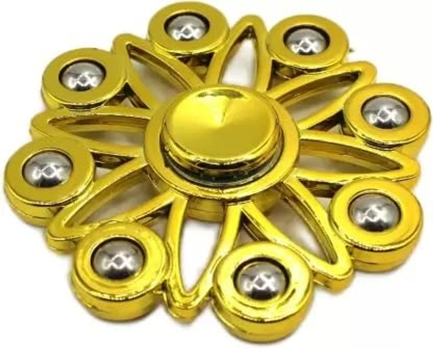 ParshvGroups Metal Spinner Fidget Spinner Golden Color Pack of 1
