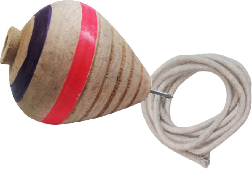 Wooden spinner toy top