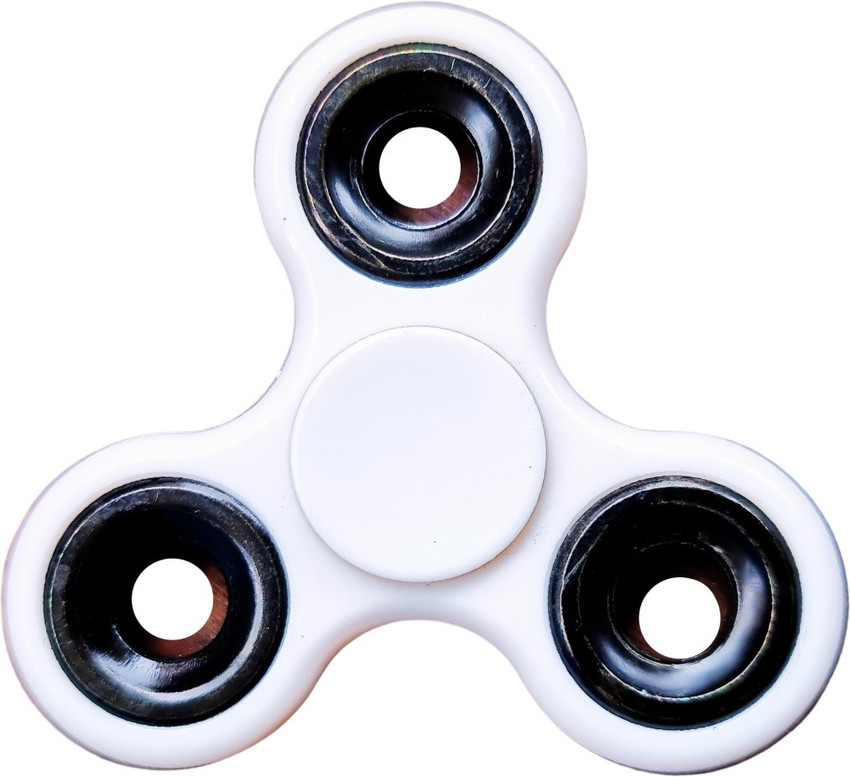 White fidget spinner top