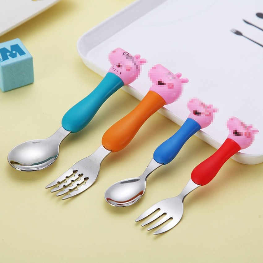 Trendy Marble Toddler & Baby Spoon and Fork Set