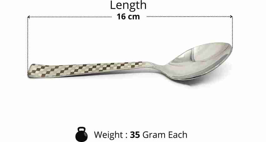 Parage Unique Stainless Steel Dinner/ Table Spoons, Length 15.5cm