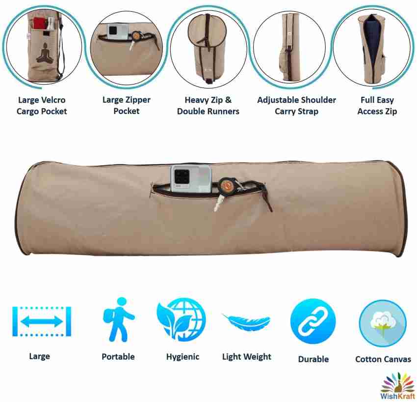 Wiselife Yoga Mat Bag Premium Carry Bag, Full Easy Access Zip, Multi  Functional Storage Pockets & Adjustable Shoulder Strap