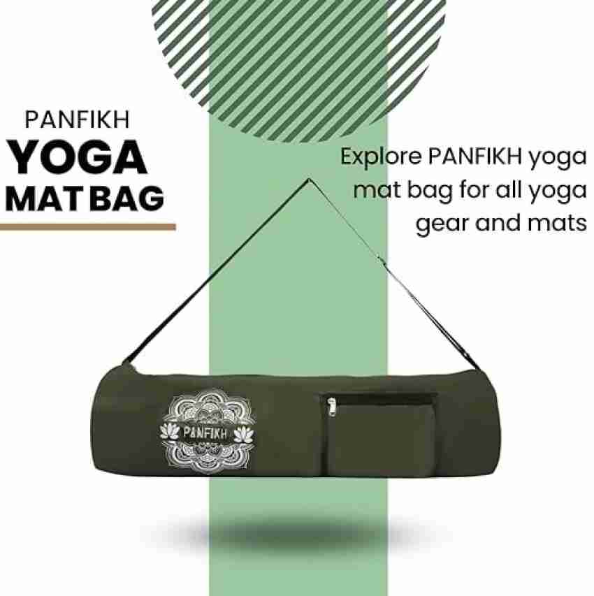 PANFIKH Yoga Mat Bag with Strap - Durable Cotton Carrier with