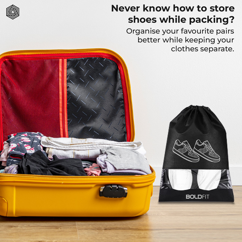 BOLDFIT Shoe Bag Shoe Pouch Shoe Organizer Set Men Women Travel