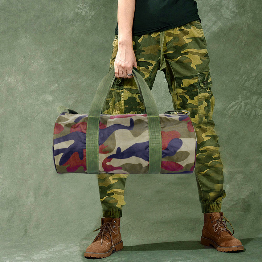 frokht Camouflage 19 inch Gym Bag Gym Bag Gym Bag with Shoe Compartment Unisex Sports