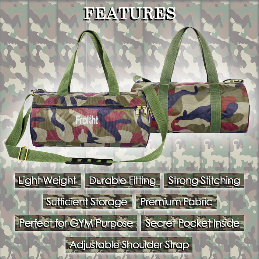 Mens camo duffle bag top