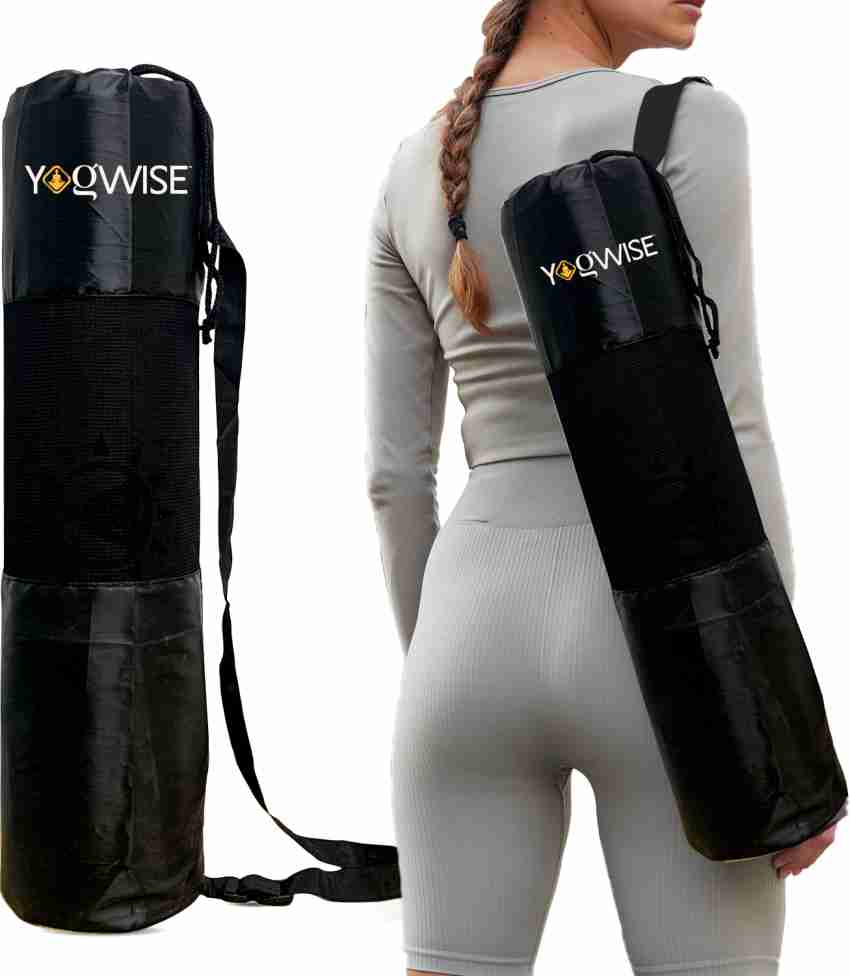 Yogwise Premium Stretchable Dori Lock Black Yoga Mat Cover