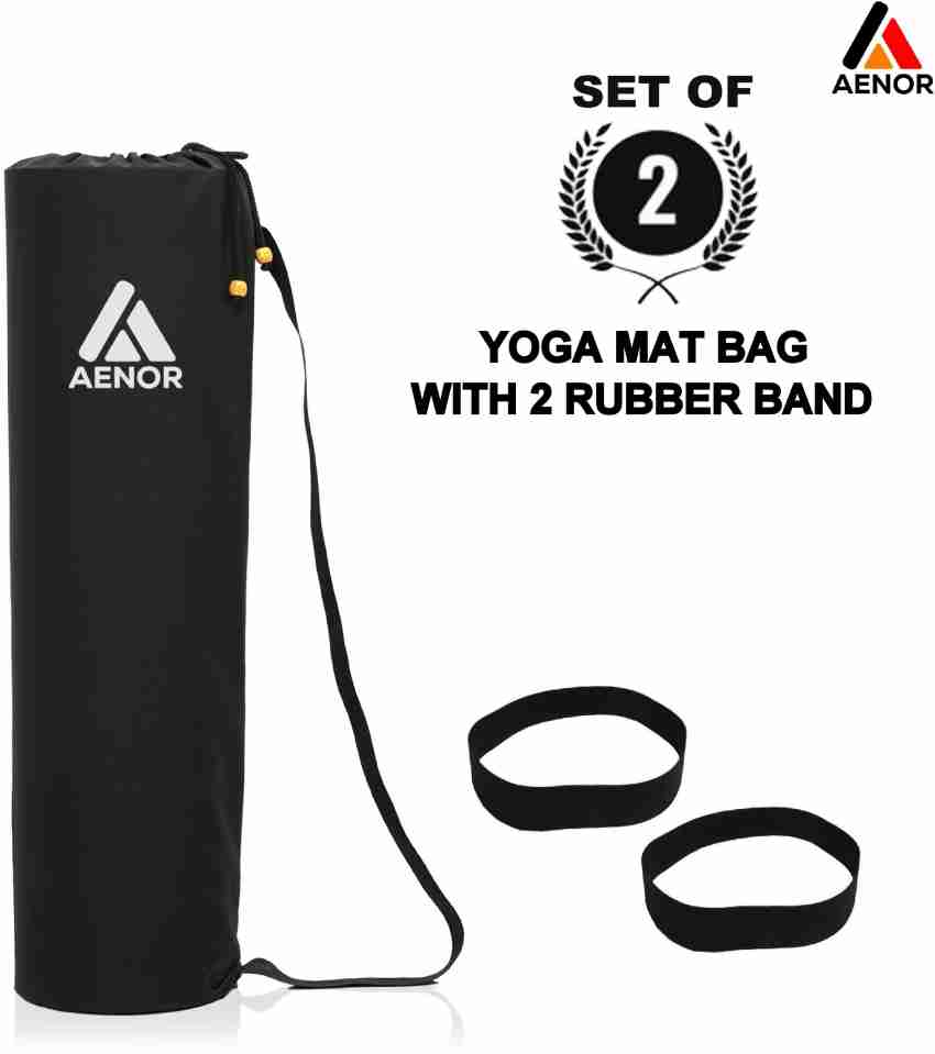 AENOR yoga mat carry bag with 2 rubber band tapeta silk fabric